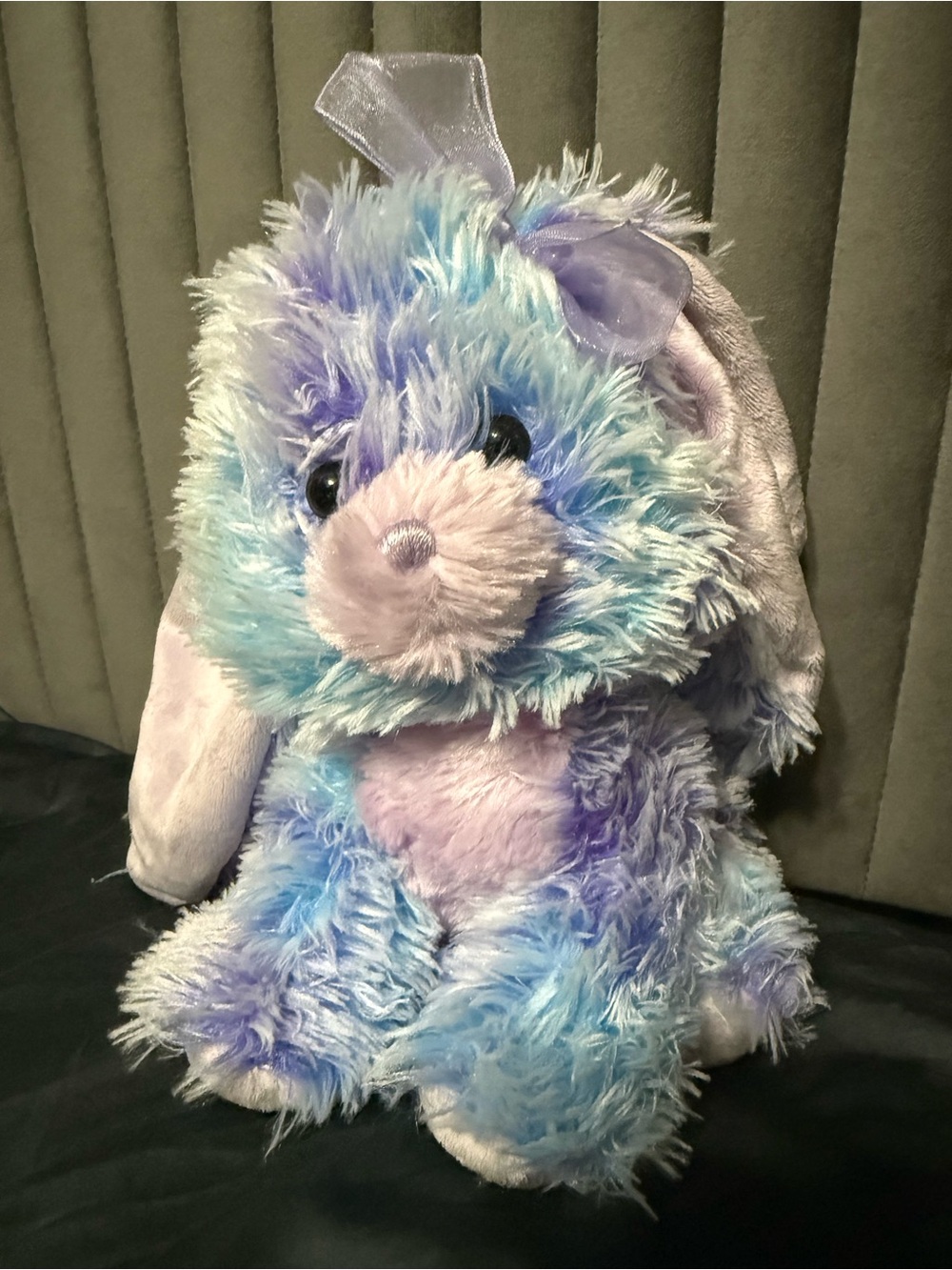 Aurora World 2016 Pastel Blue Purple Fluffy Bunny Plush Rabbit